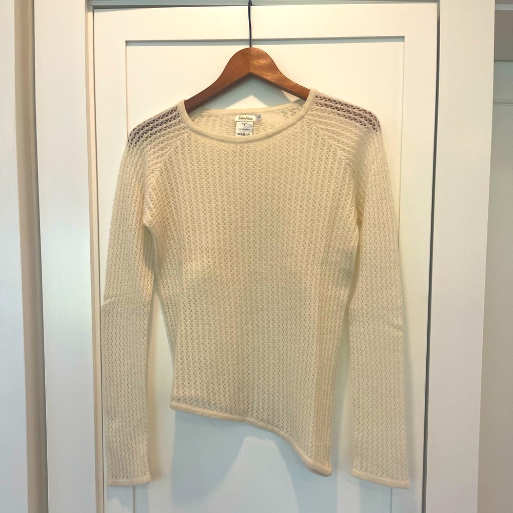 NEIMAN MARCUS 100% Cashmere A-symmetrical Sweater SZ S